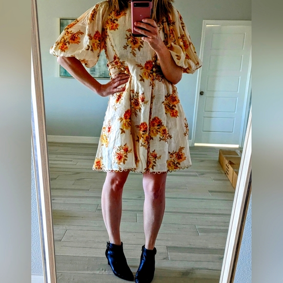 Zimmermann Dresses & Skirts - Zimmermann Linen Rosa Minidress
